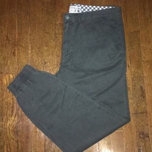 Army green Vans joggers